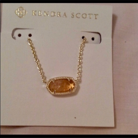 Nwt Kendra Scott Elisa Orange Citrine 